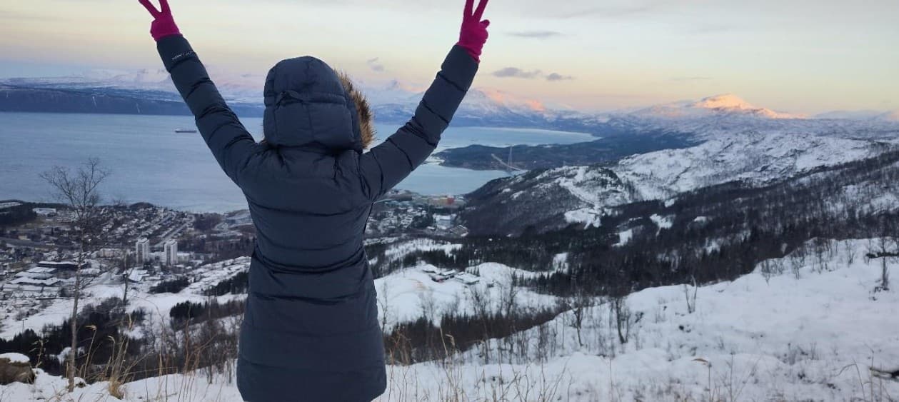 Das Narvikfjellet tief verschneit